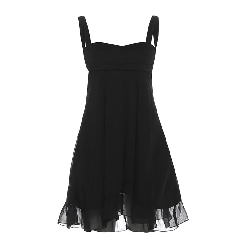 Damen Chiffonkleid mit fließendem Saum und herzförmigem Ausschnitt Echo Archiv