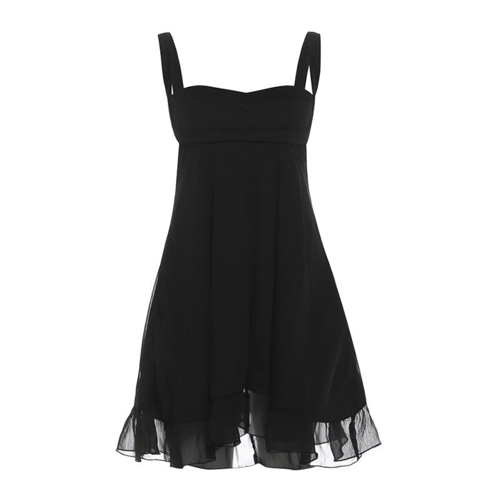 Damen Chiffonkleid mit fließendem Saum und herzförmigem Ausschnitt Echo Archiv