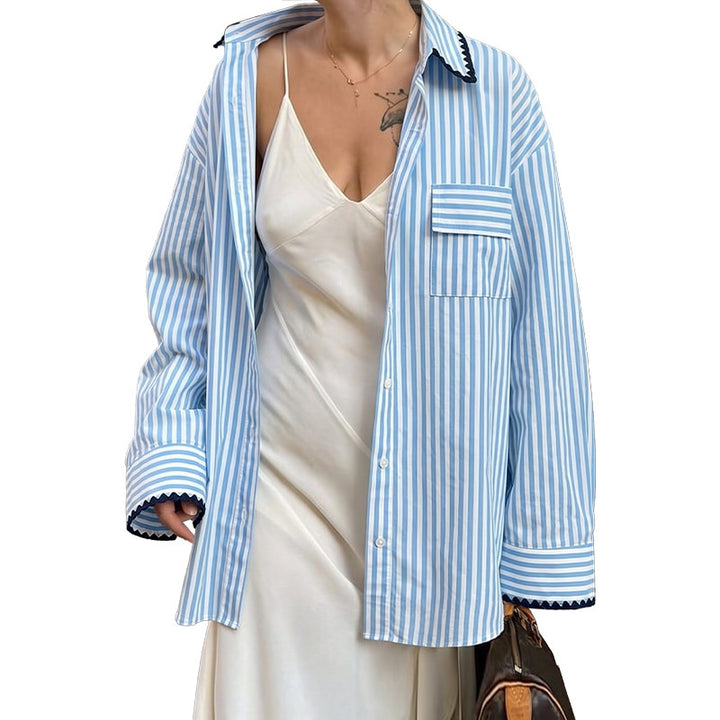 Damen Urbane gestreifte Hemdbluse Echo Archiv