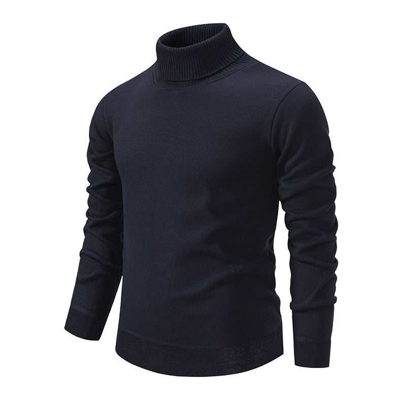 Herren Rollkragenpullover aus weichem Strick mit strukturiertem Design Echoarchiv