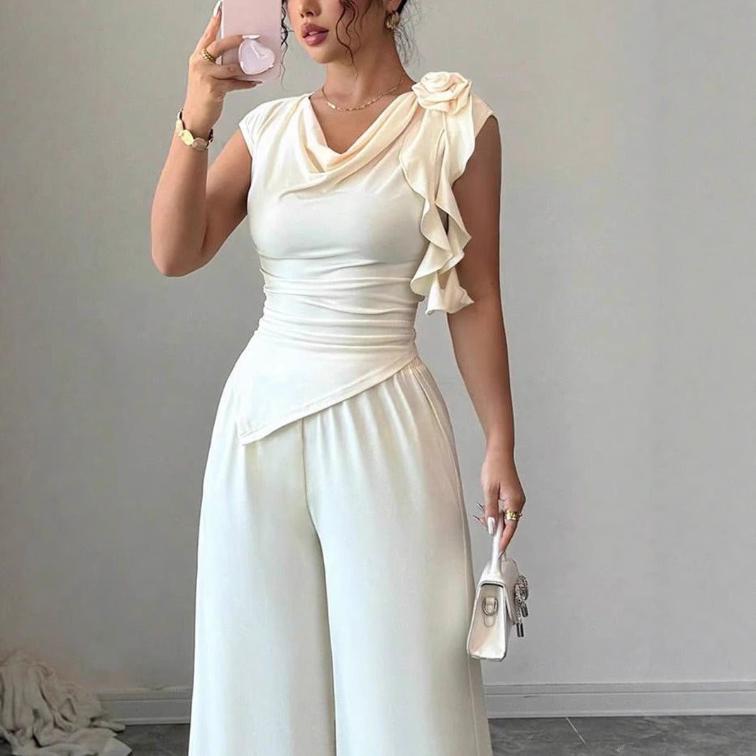 Damen Elegantes Jumpsuit mit Rüschendetails Echo Archiv