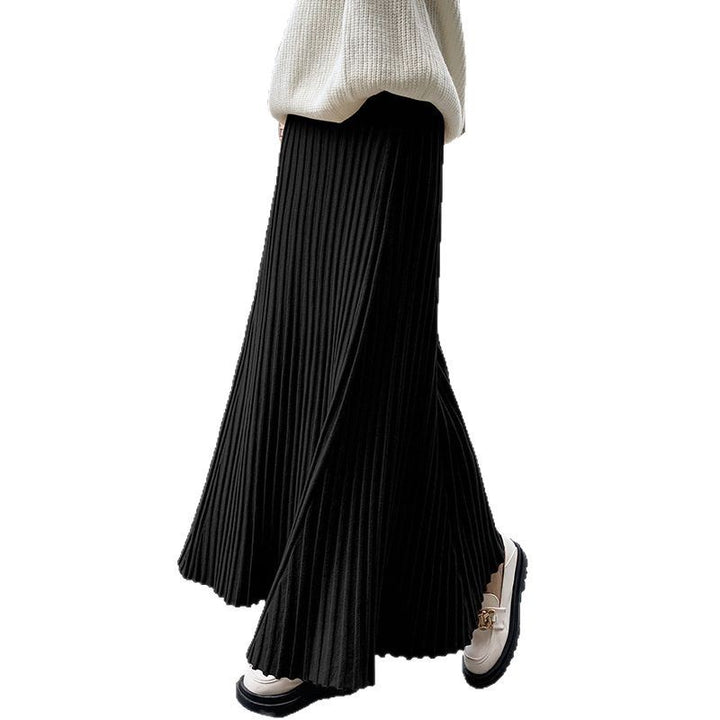 Damen Plissierter Maxirock mit elegantem Wellenmuster Echo Archiv