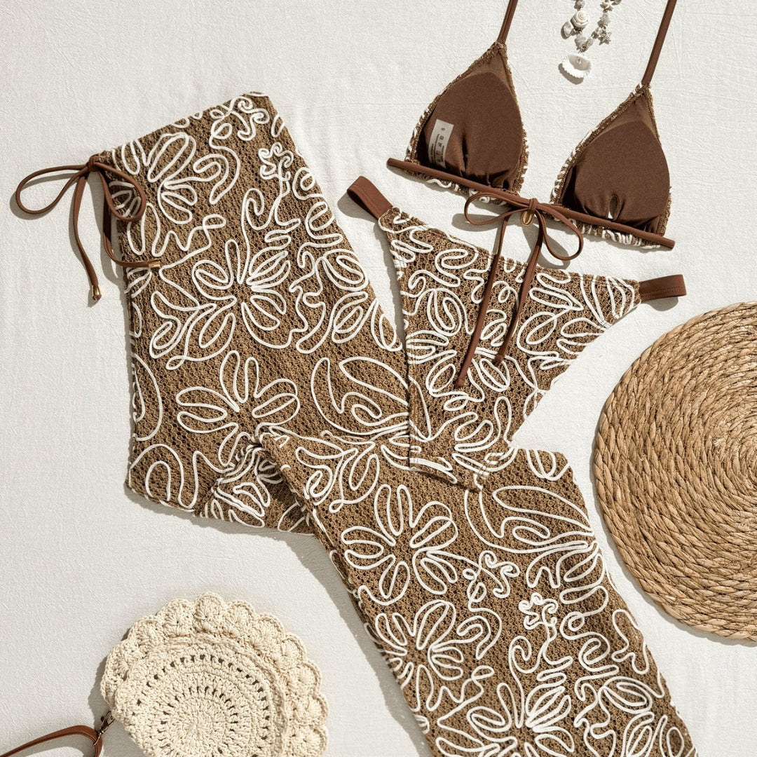 Damen Bikini-Set mit lässigem Overlayer Echo Archiv