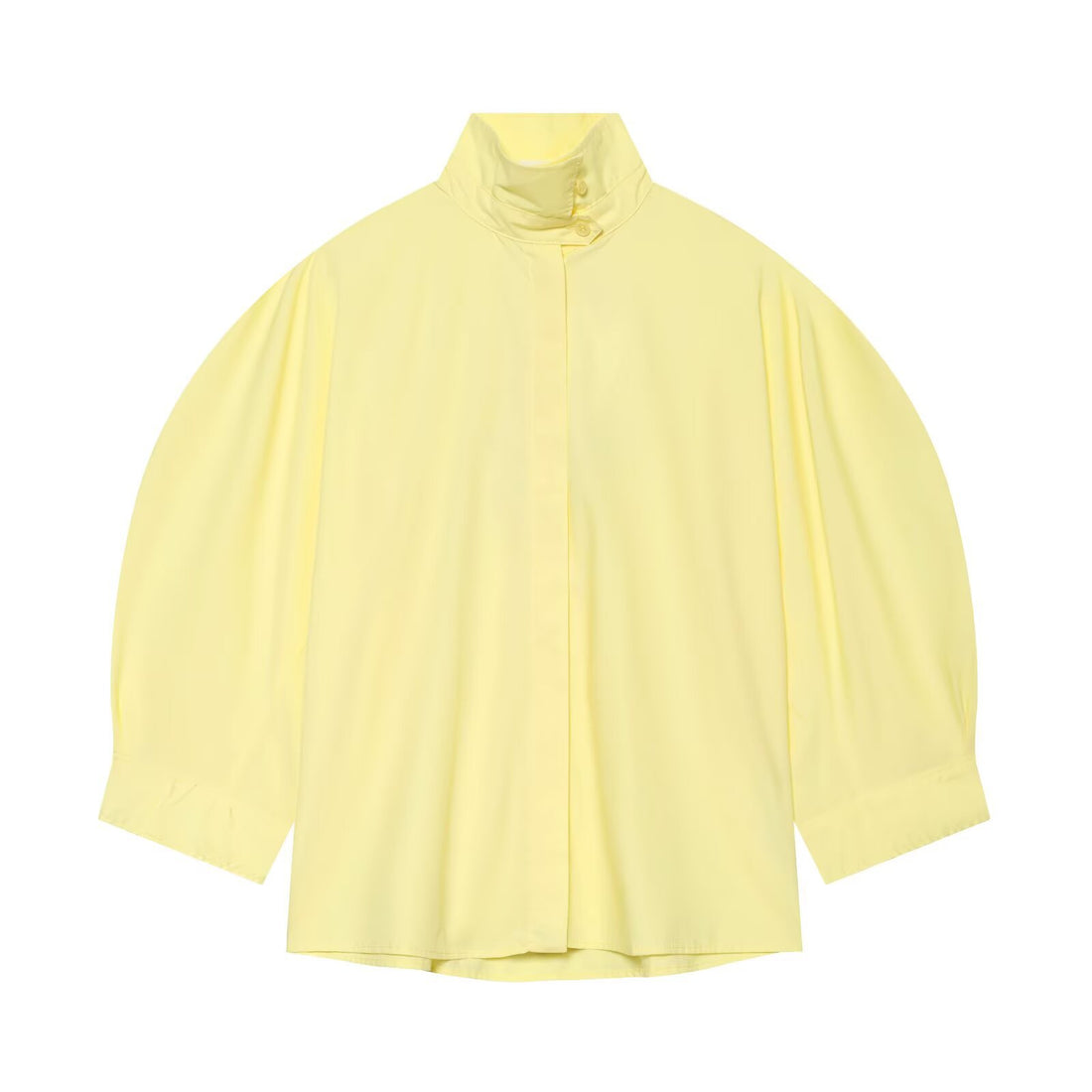 Damen Oversize-Bluse mit Stehkragen und Kimonoärmeln Echoarchiv