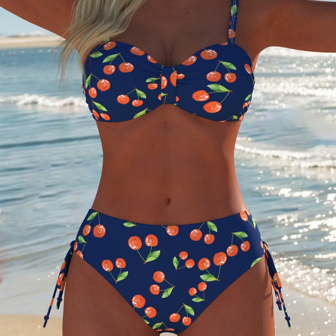 Damen Bikini-Set mit verspieltem Kirschmuster und bequemem Schnitt Echo Archiv