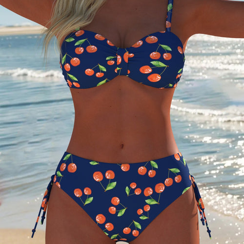 Damen Bikini-Set mit verspieltem Kirschmuster und bequemem Schnitt Echo Archiv