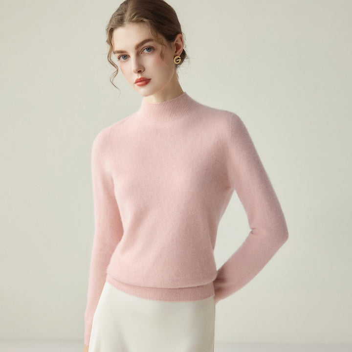 Damen Schmaler Mockneck-Feinstrickpullover mit kaschmirähnlicher Haptik Echoarchiv