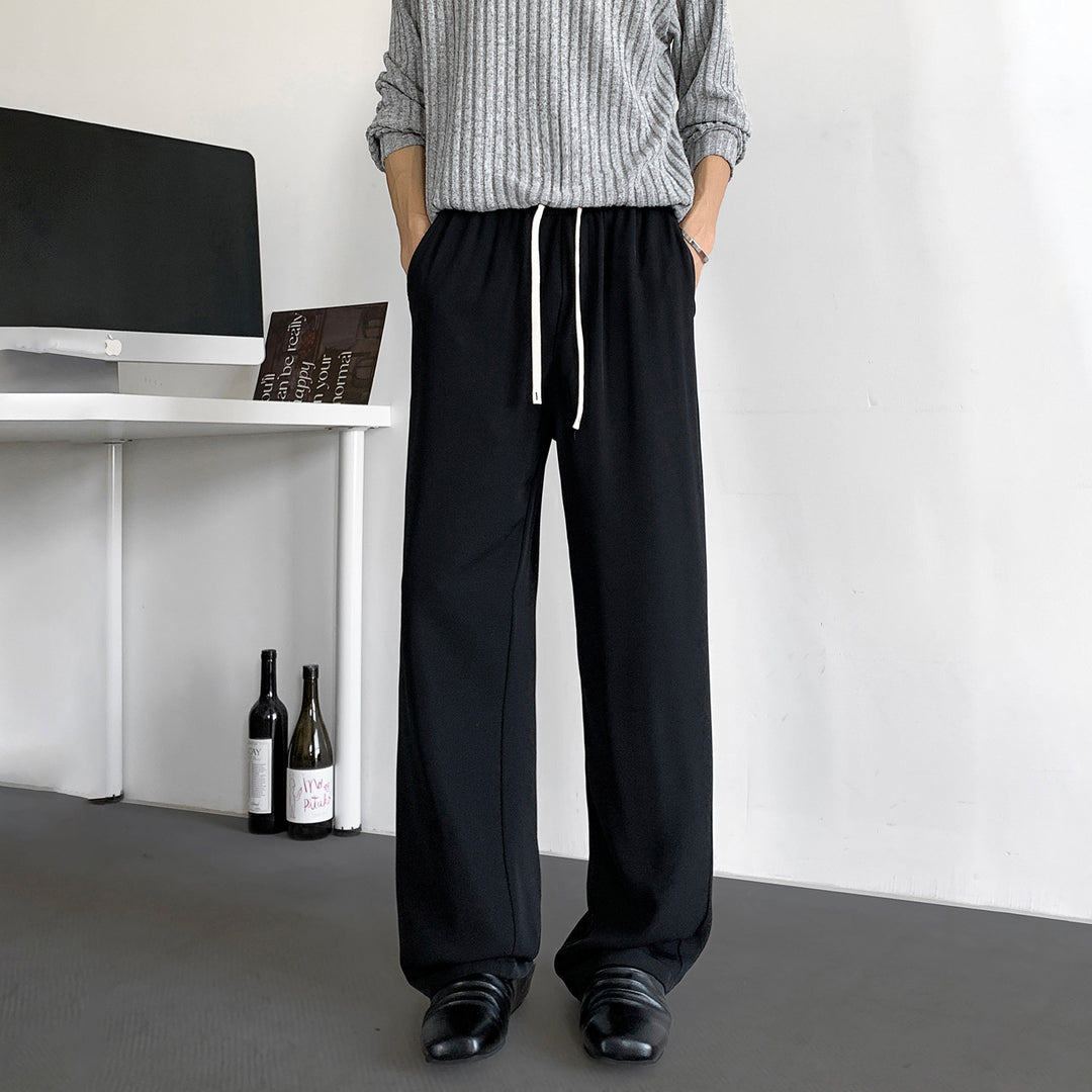 Herren Weite Relaxed-Fit Loungehose mit elastischem Bund und Tunnelzug Echo Archiv