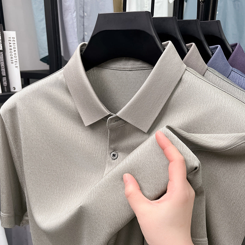 Herren Polohemd mit atmungsaktiven Eigenschaften und strukturiertem Design Echoarchiv