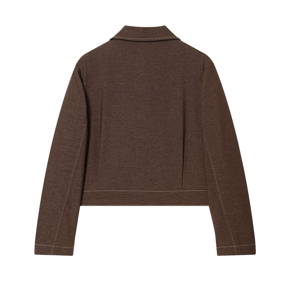 Damen hochtaillierte Jersey-Hose mit dekorativer Mittelnaht und leichtem Schlag – Avélisse