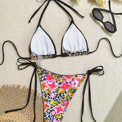 Damen Triangel-Bikini mit Spitzenverzierungen Echo Archiv