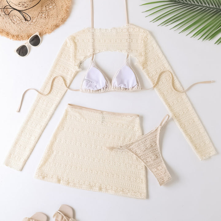 Damen Bikini-Set mit transparentem Cover-Up und figurbetonendem Design Echo Archiv