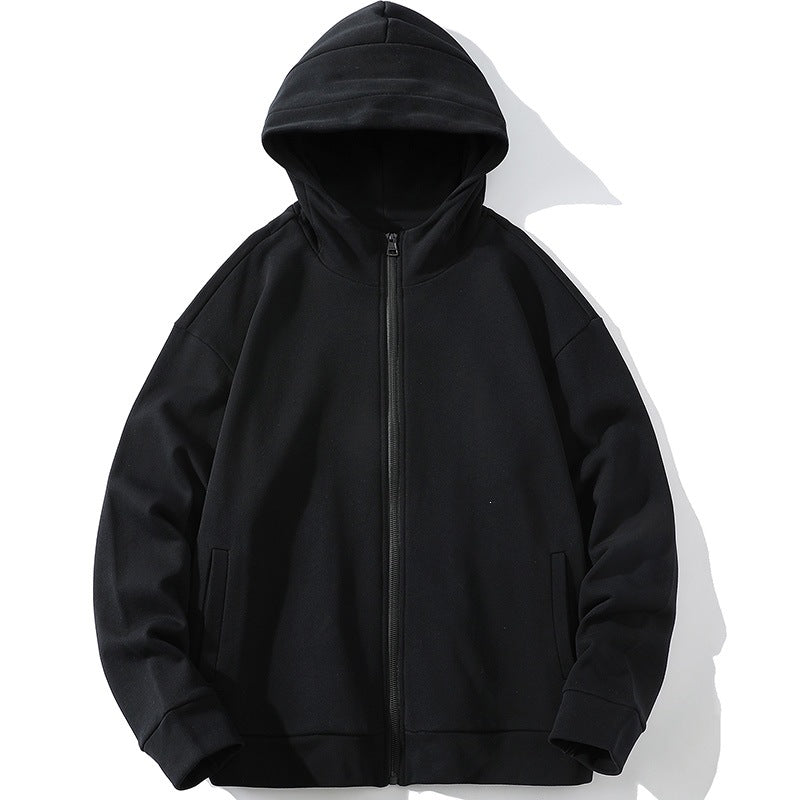 Unisex Oversize Kapuzen-Zipjacke aus weichem Fleece mit durchgehendem Reißverschluss und Eingrifftaschen Echoarchiv
