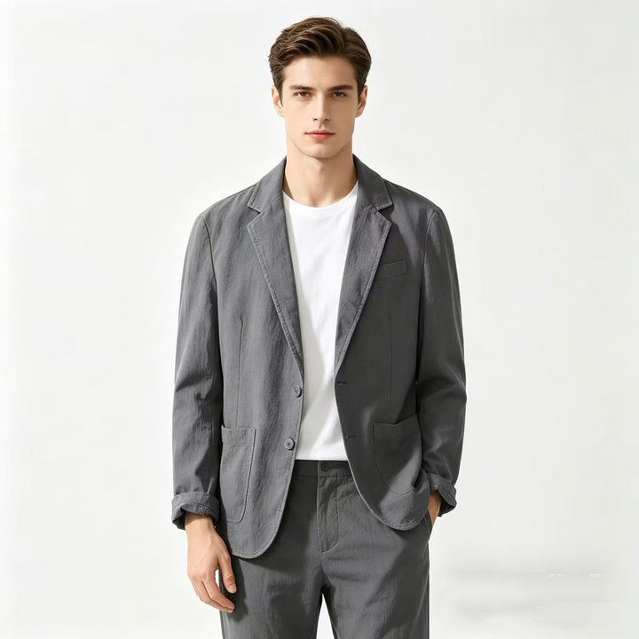 Herren nan leichter Leinenblazer mit modernem Slim-Fit Schnitt Echo Archiv