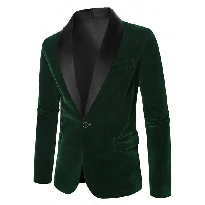 Herren Samt Blazer mit elegantem Revers Echoarchiv
