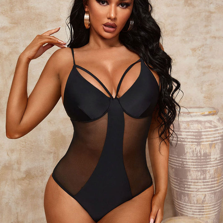 Damen Cut-Out Einteiler Badeanzug Echo Archiv