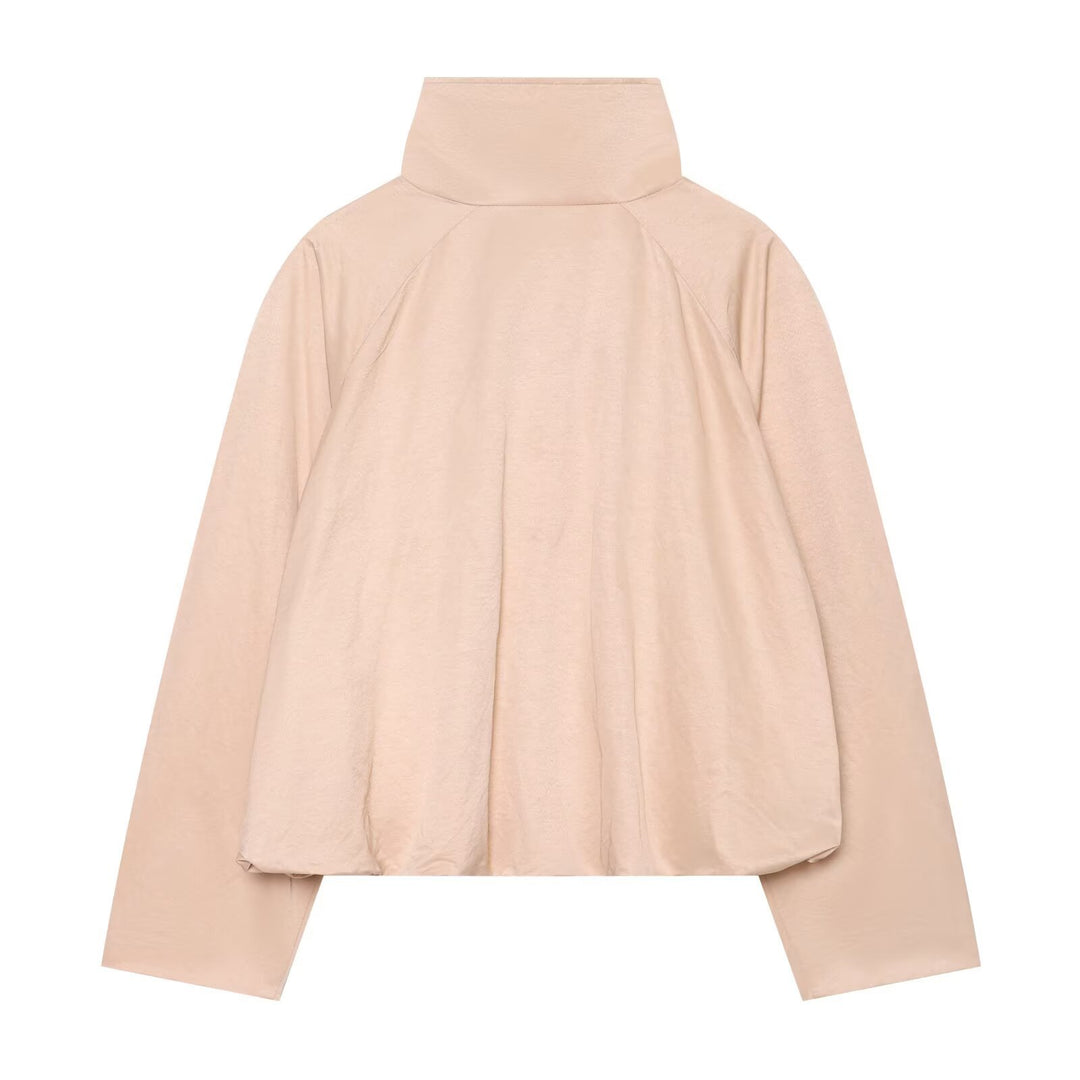 Damen Kurzer Windbreaker‑Blouson mit hohem Stehkragen, Raglanärmeln und Tunnelzugsaum Echo Archiv