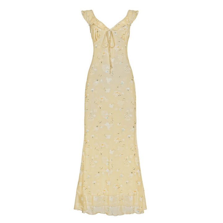 Damen Maxikleid mit floralem Design und verstellbarem Träger Echo Archiv