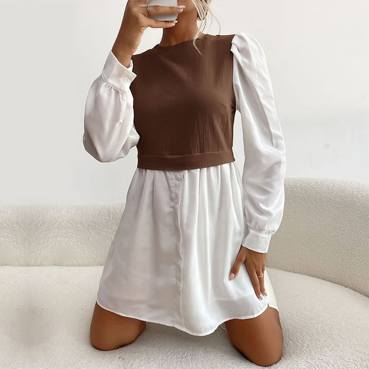 Damen Hemdblusenkleid mit Puffärmeln Echo Archiv