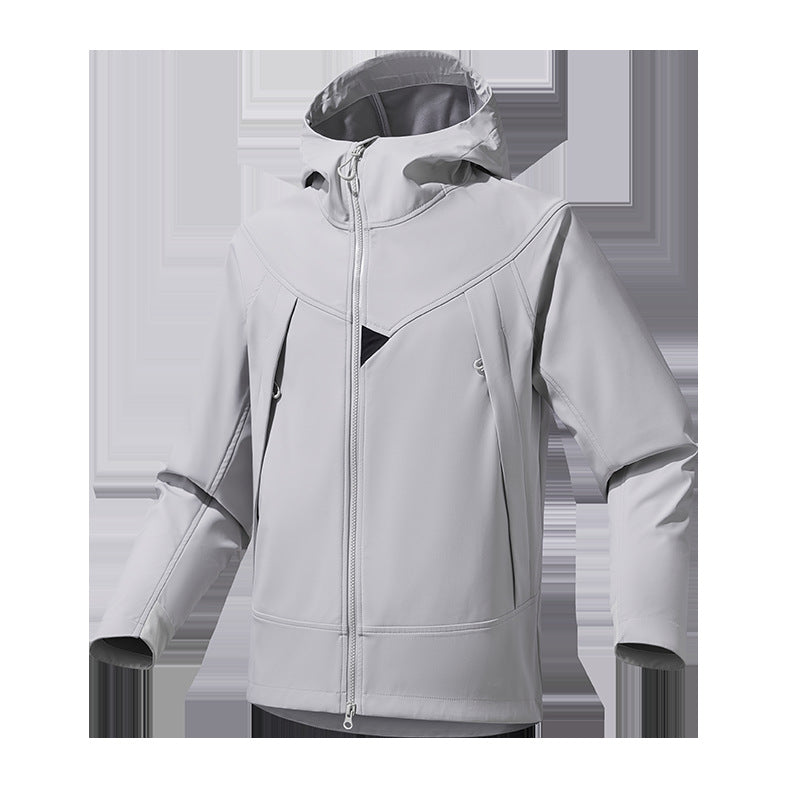 Herren Leichte Softshell‑Hoodiejacke mit winddichter atmungsaktiver Membran und ergonomischem Schnitt Echo Archiv