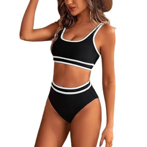 Damen Sportives Bikini-Set mit hohem Bund Echo Archiv