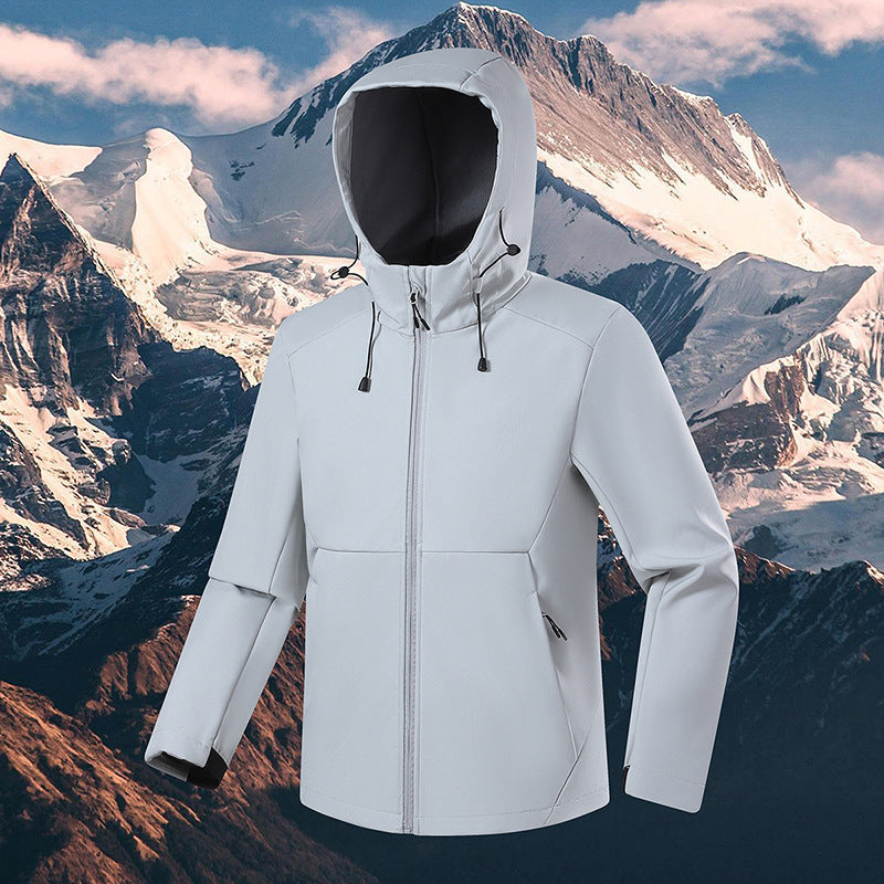 Herren Atmungsaktive Softshell-Fleecejacke mit mehrlagiger Membran, ergonomischem Schnitt und verstellbarer Kapuze Echo Archiv