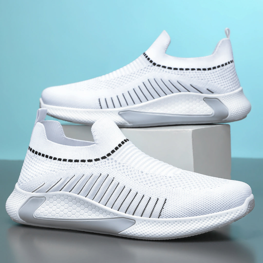 Unisex nan nahtloser Strick-Slip-On Laufschuh mit sockenähnlichem Schaft und hexagonaler Dämpfungssohle Echo Archiv