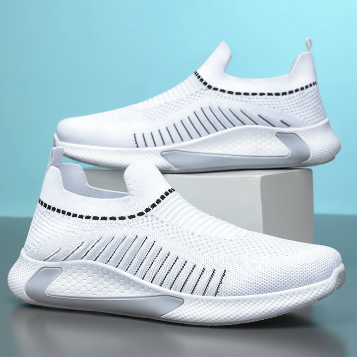 Unisex nan nahtloser Strick-Slip-On Laufschuh mit sockenähnlichem Schaft und hexagonaler Dämpfungssohle Echo Archiv