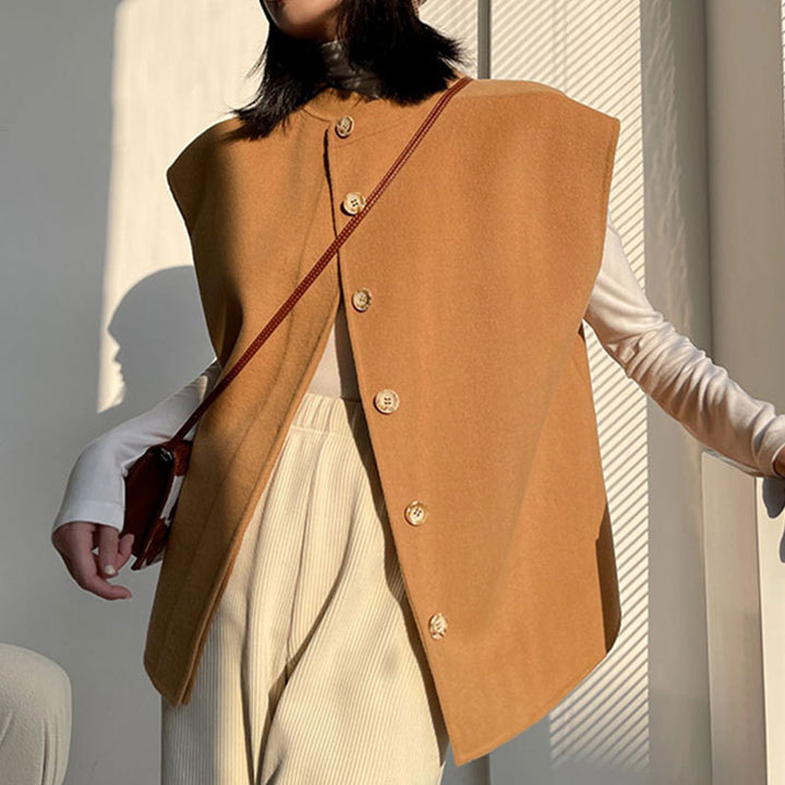 Damen Modische Oversized Weste Echoarchiv