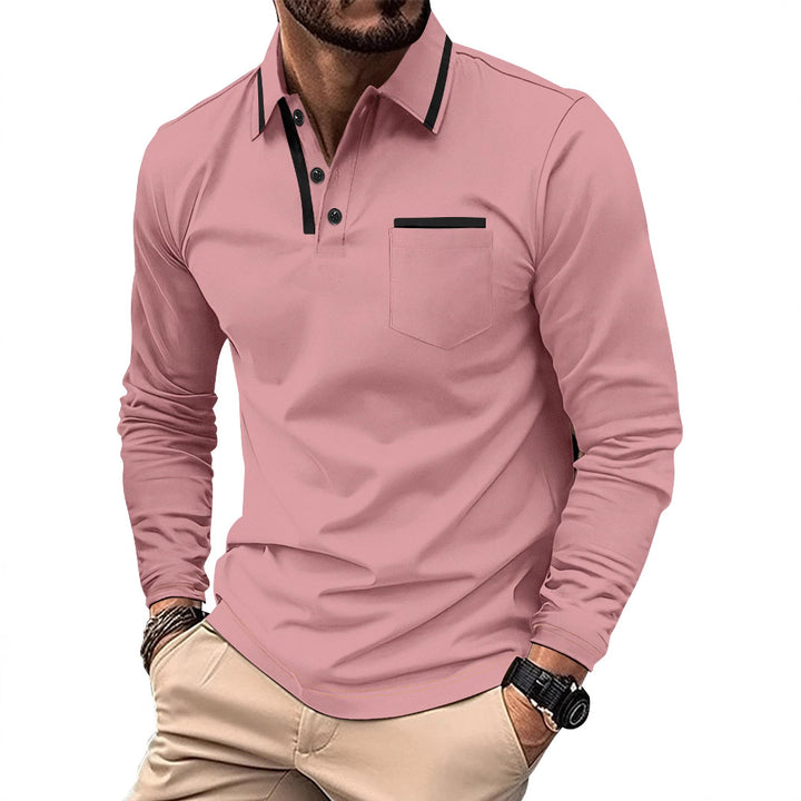 Herren Langarm Poloshirt mit modernem Design Echoarchiv