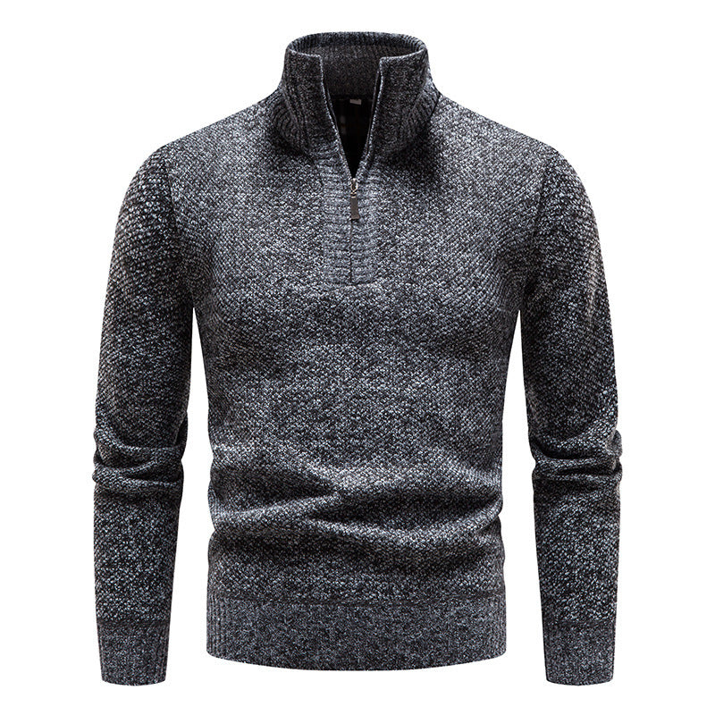 Herren Strickpullover mit Stehkragen und Reißverschluss Echoarchiv