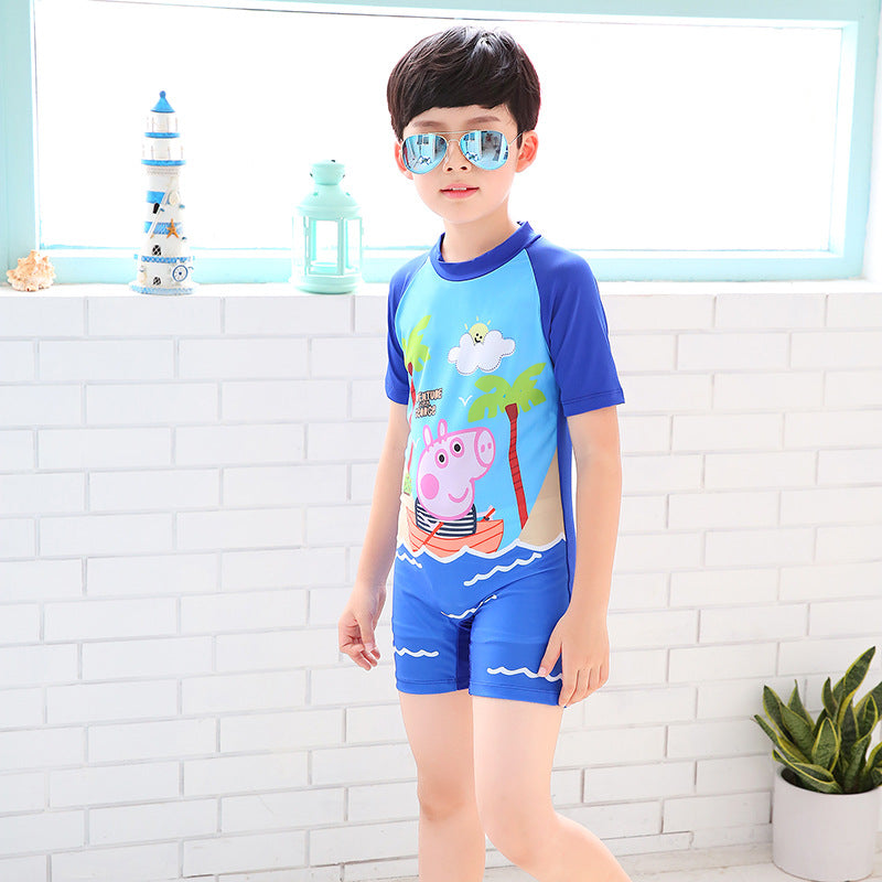 Jungen UV-Schutz Schwimmanzug mit kurzen Ärmeln Echo Archiv