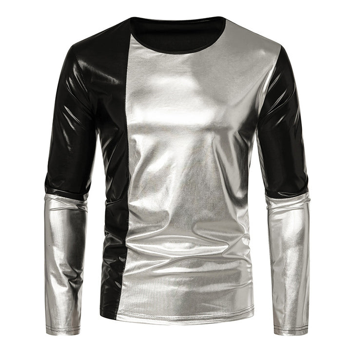 Herren Langarm T-Shirt mit glänzender Oberfläche Echoarchiv