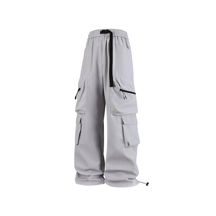 Herren Breite Cargo-Hose im Utility-Design mit elastischem Bund, integrierter Gurt und multifunktionalen Taschen Echo Archiv