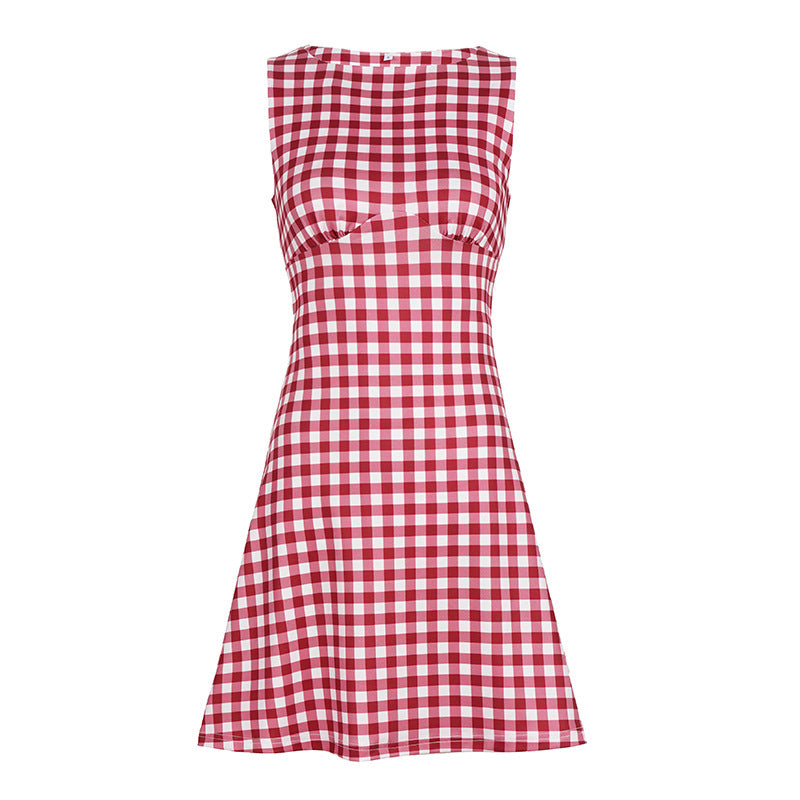 Damen süßes Vichy-Kleid mit femininer Silhouette und Rüschendetails Echo Archiv