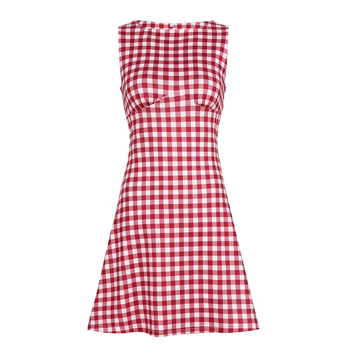 Damen süßes Vichy-Kleid mit femininer Silhouette und Rüschendetails Echo Archiv