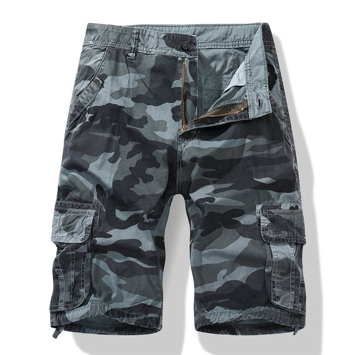 Herren Camouflage Cargo-Shorts mit vielseitigen Taschen und verstellbarem Bund Echoarchiv