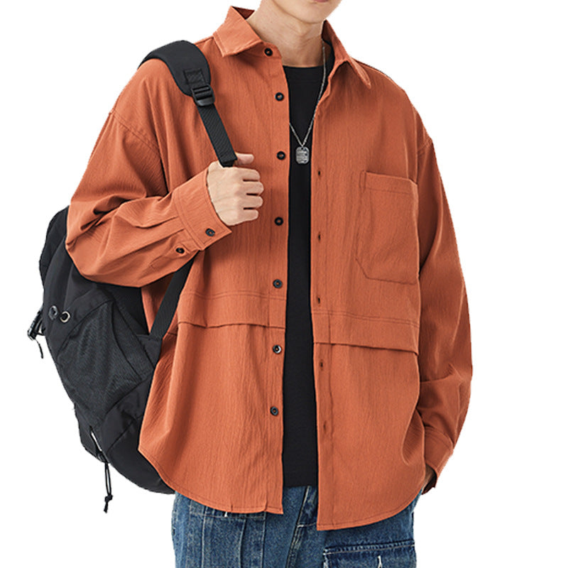 Herren lässige Hemdjacke mit praktischen Taschen Echoarchiv