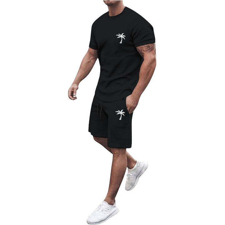 Herren lässiges Freizeit-Set mit Palmen-Design Echoarchiv