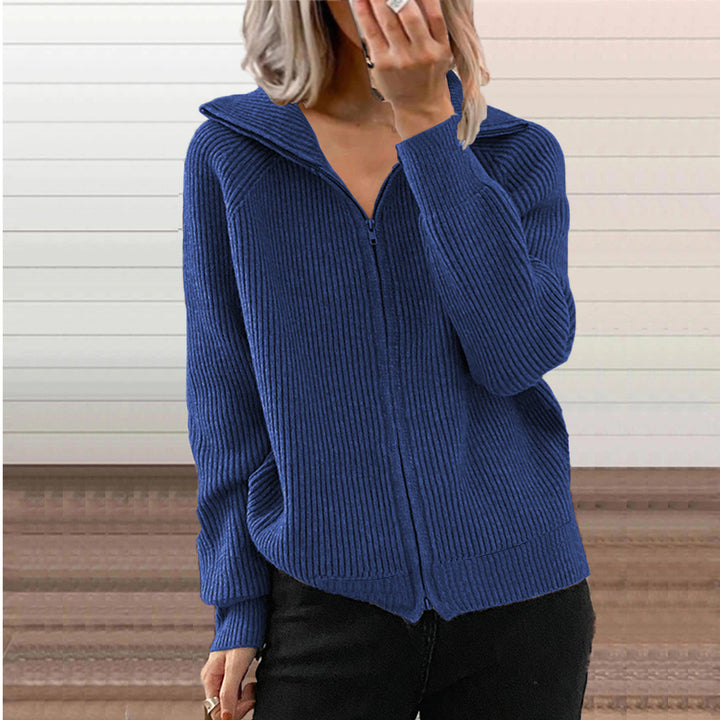 Damen Modische Strickjacke mit Kapuze Echo Archiv