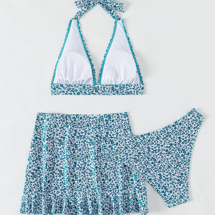 Damen Bikini-Set mit verstellbarem Oberteil und femininer Rüschenshort Echo Archiv