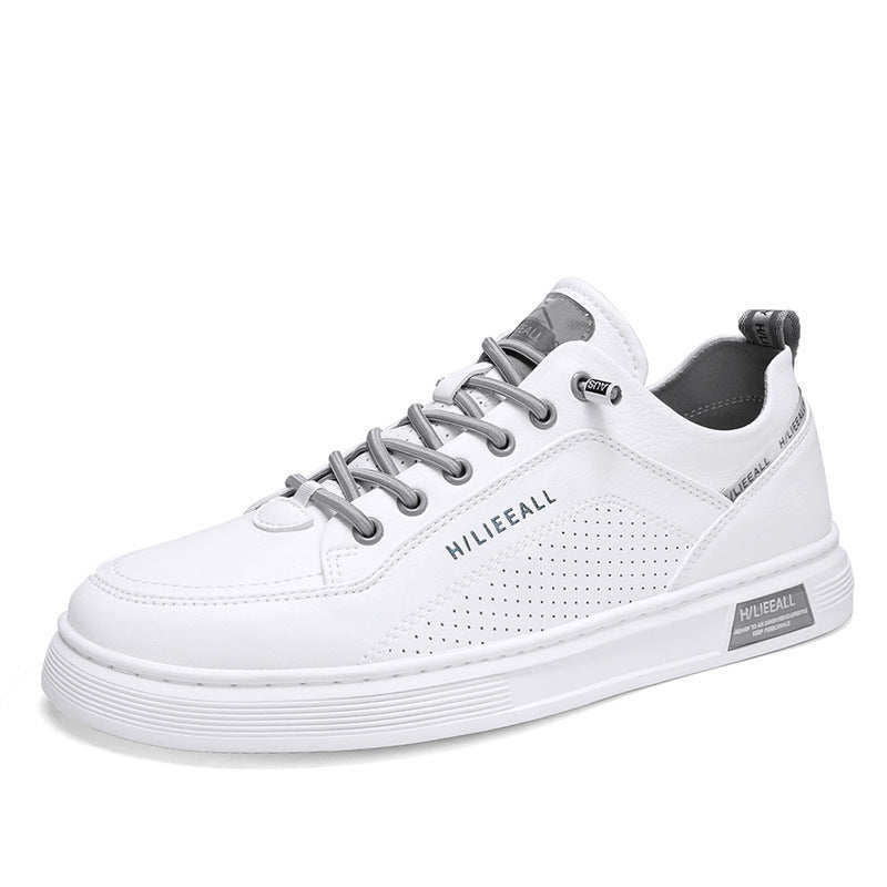 Herren niedrig geschnittener Sneaker mit perforierter Seitenwand, Metallösen und gedämpfter Plateausohle – Norré