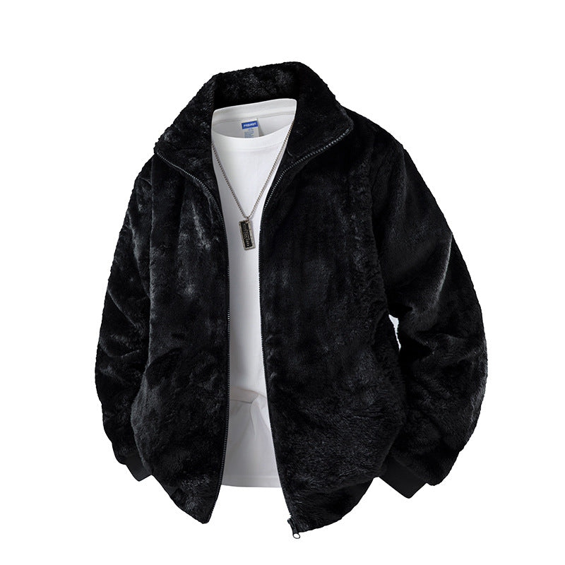 Herren Fleecejacke mit hohem Kragen und elastischem Bund Echo Archiv