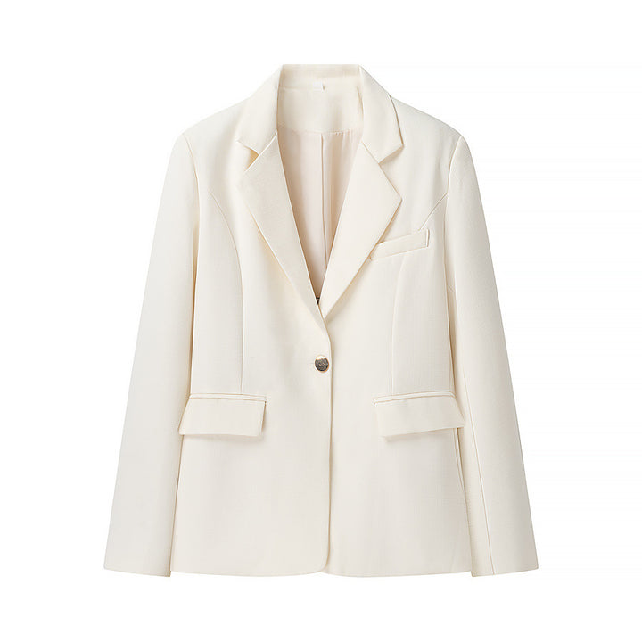 Damen nan leicht taillierter Ein-Knopf-Blazer mit Schalkragen und Pattentaschen Echo Archiv