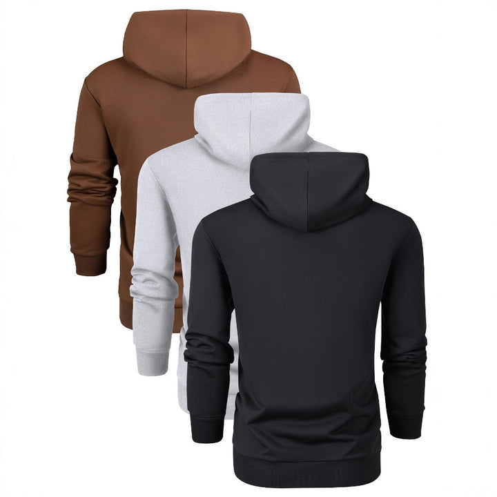 Unisex schlichter Kapuzenpullover mit Kängurutasche, gerippten Bündchen und relaxed Fit Echo Archiv