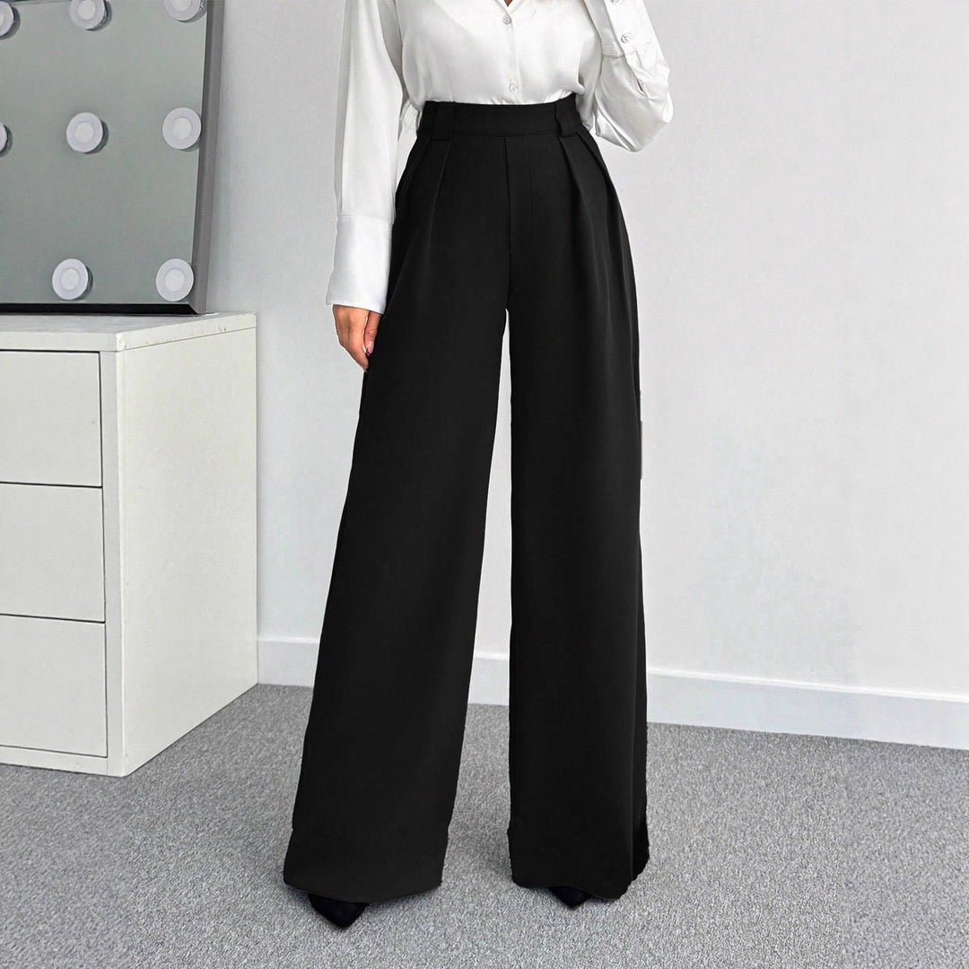 Damen Hochtaillierte Weitbein-Hose mit Gürtel Echo Archiv