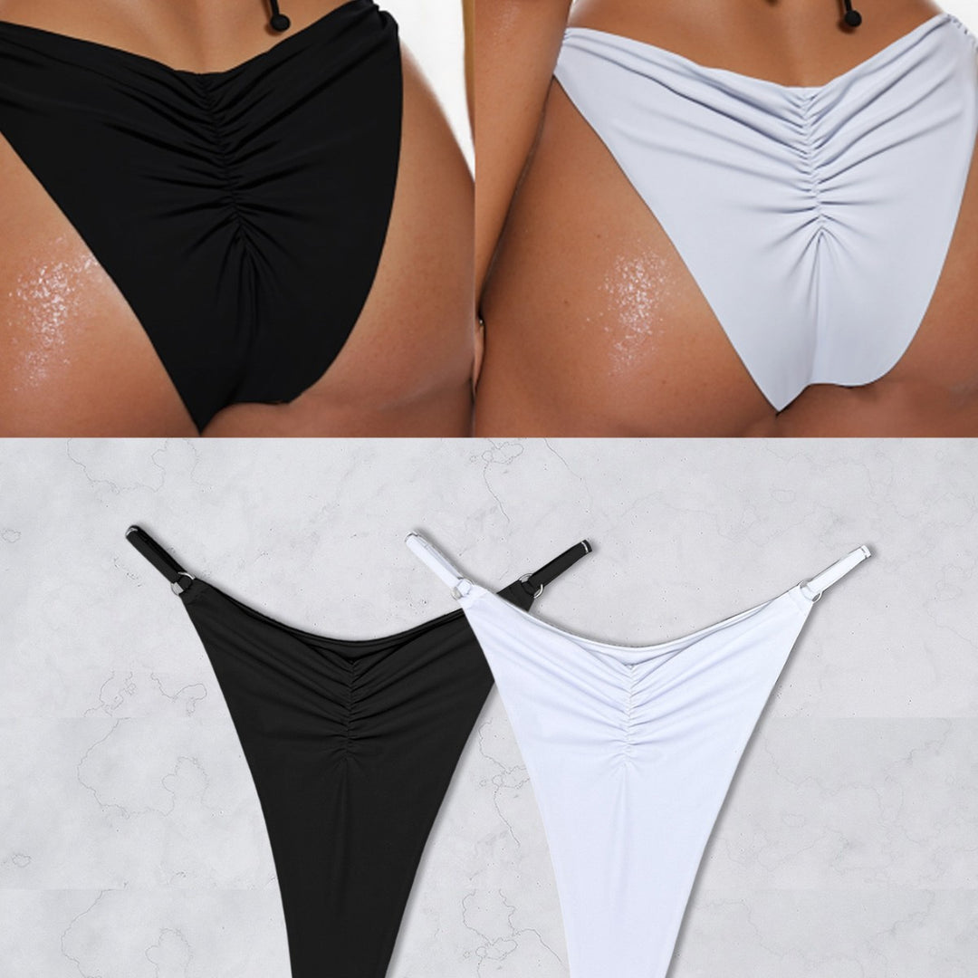 Damen Bikini-Höschen mit raffinierten Raffungselementen und hohem Beinausschnitt Echo Archiv
