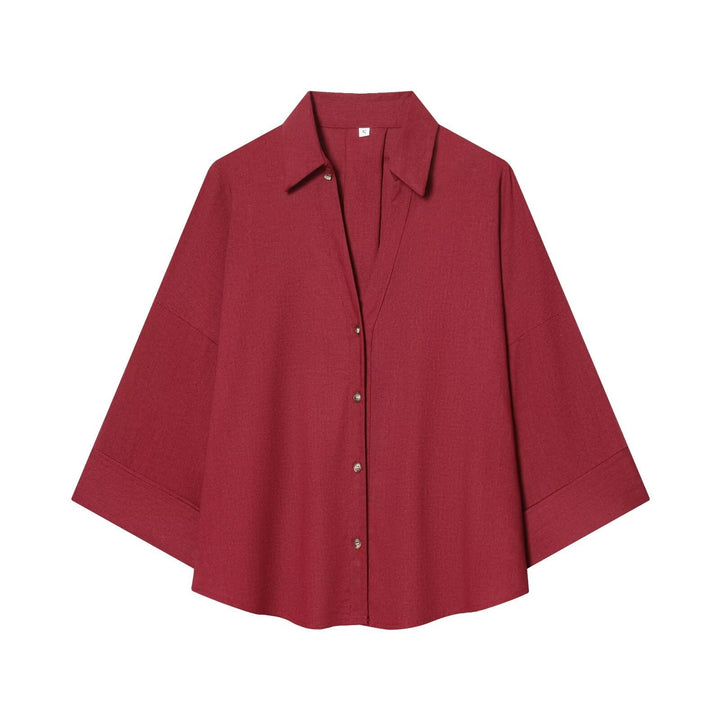 Damen Hemdblusenshirt mit lässigem Schnitt und eleganten 3/4-Ärmeln Echo Archiv