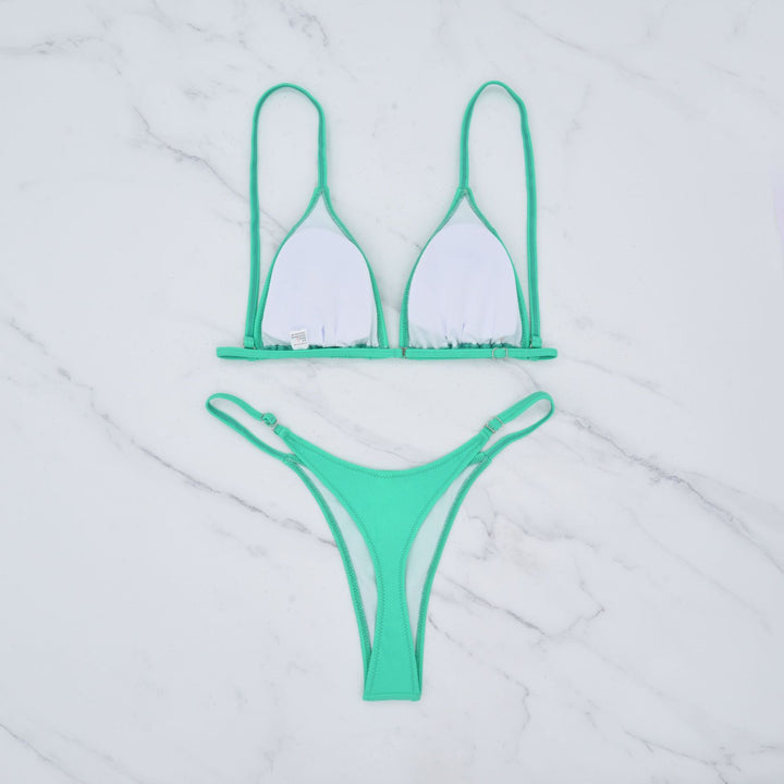 Damen Triangel-Bikini mit ultra-hohem Beinausschnitt und feiner Raffung Echo Archiv