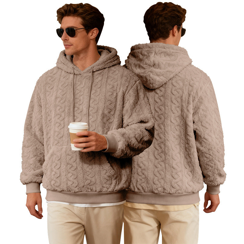 Herren Kuscheliger Hoodie mit strukturiertem Fleece Echoarchiv